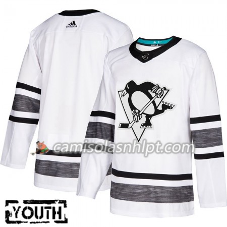 Camisola Pittsburgh Penguins Blank 2019 All-Star Adidas Branco Authentic - Criança